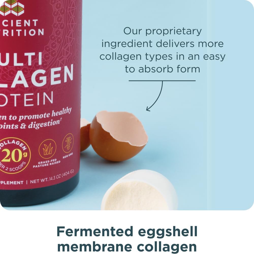 Ancient Nutrition Collagen Powder Protein with Probiotics, Unflavored Multi Collagen Protein with Vitamin C, 45 Servings, Hydrolyzed Collagen Peptides Supports Skin and Nails, Gut Health, 16oz - Image 6