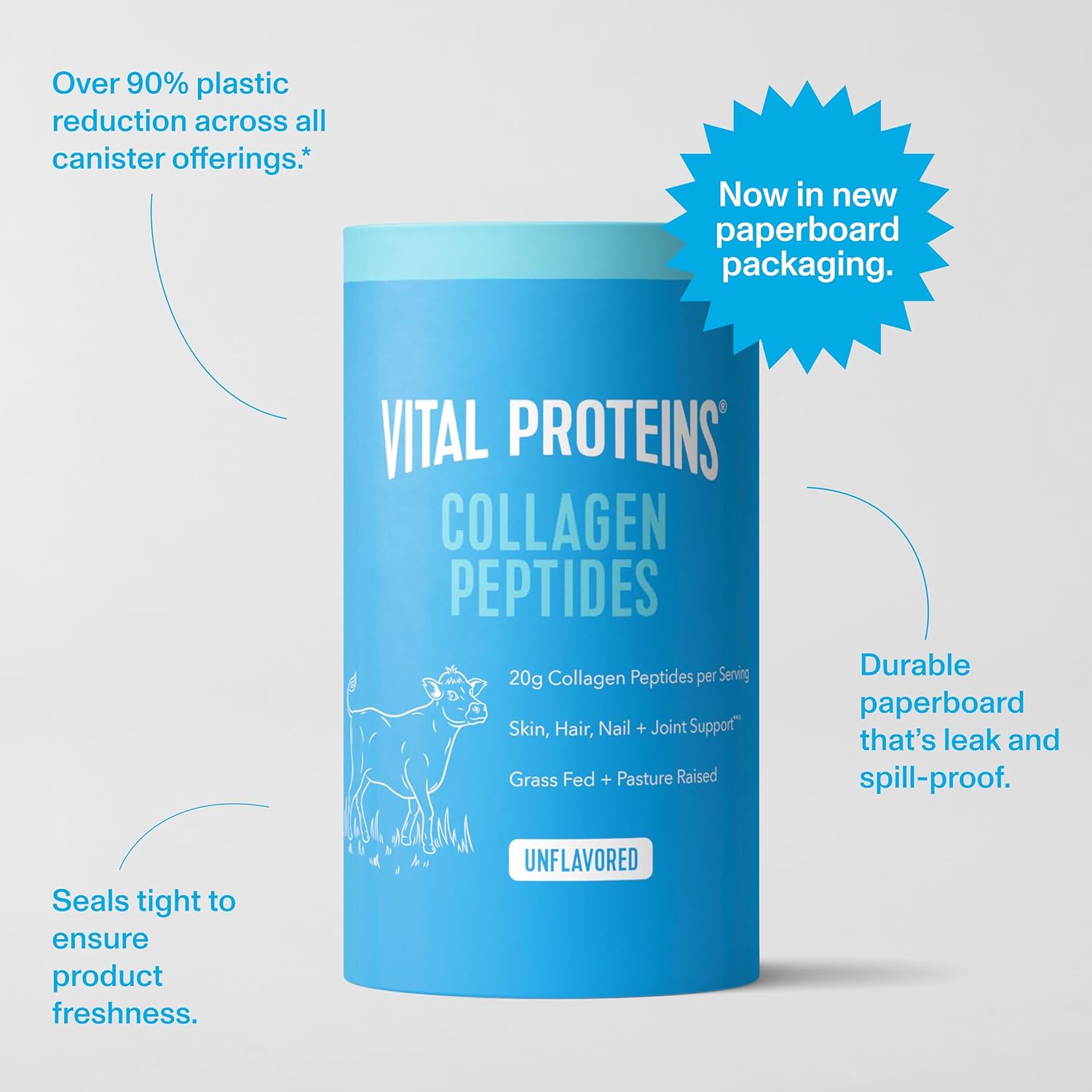 Vital Proteins Collagen Peptides Powder - Supports Hair, Nail, Skin, Bone & Joint Health, Unflavored, Collagen Protein 9.33 OZ - Image 6