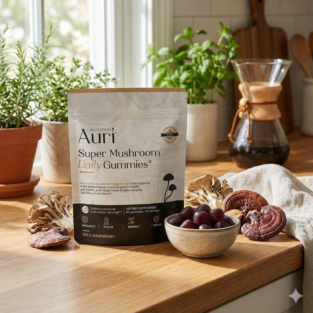 Daily Super Mushroom Gummies with 12 Mushroom Blend