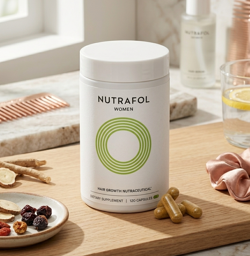 Nutrafol Women Hair Growth Vitamins for Thinning Hair – Clinically Tested Hair Support Supplement for Women 18-44 – Stronger & Fuller Hair – 1 Month Supply