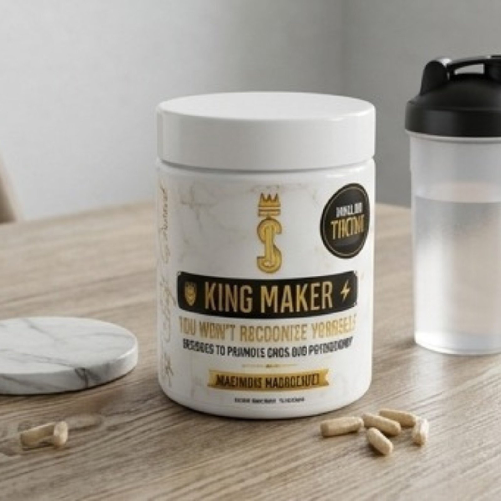 Top Shelf Grind King Maker, 13-in-1 Anabolic Supplement for Men to Increase Stamina, Lean Muscle Growth & Recovery, N.O. Booster with Tongkat Ali (LJ100), 120 Capsules