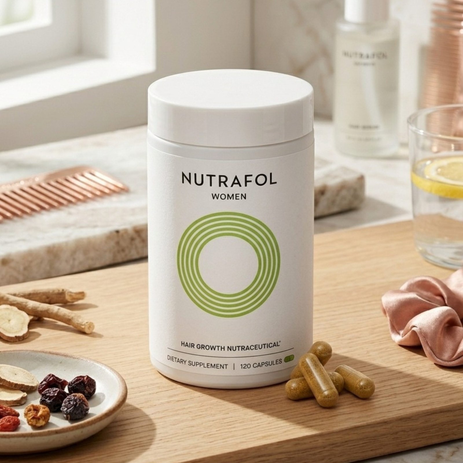 Nutrafol Women Hair Growth Vitamins for Thinning Hair – Clinically Tested Hair Support Supplement for Women 18-44 – Stronger & Fuller Hair – 1 Month Supply
